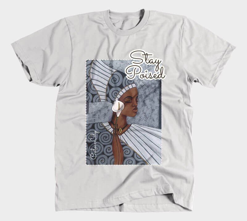 Stay Poised - Hether Grey tee