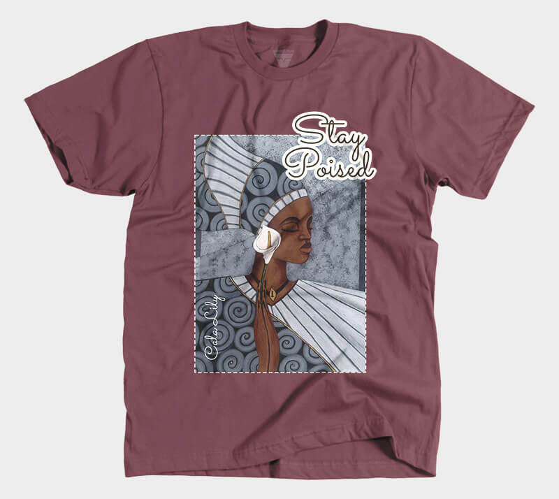 Stay Poised - Maroon tee