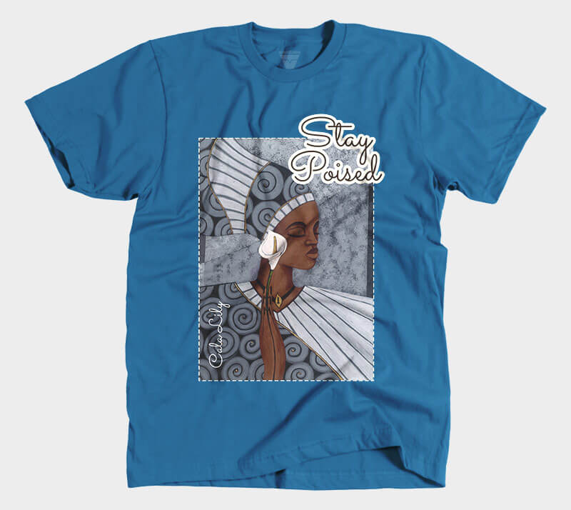 Stay Poised - Royal Blue tee