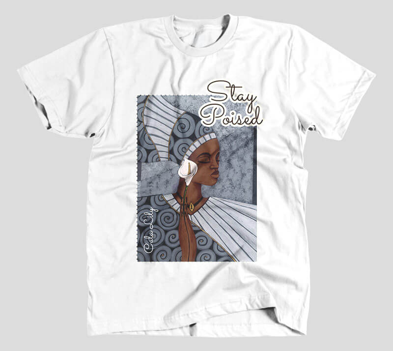 Stay Poised - White tee