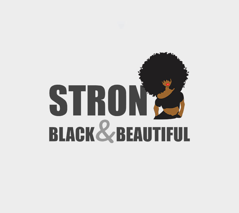 Strong Black & Beautiful Lady with Afro T-Shirt Zoomed