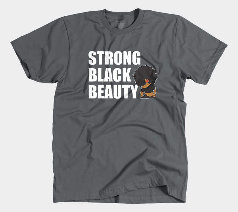 Strong Black Beauty - Heavy Metal Tee.