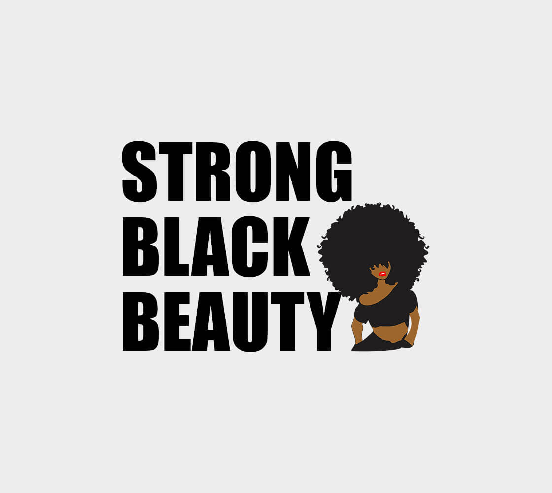 Strong Black Beauty T-Shirt Zoomed