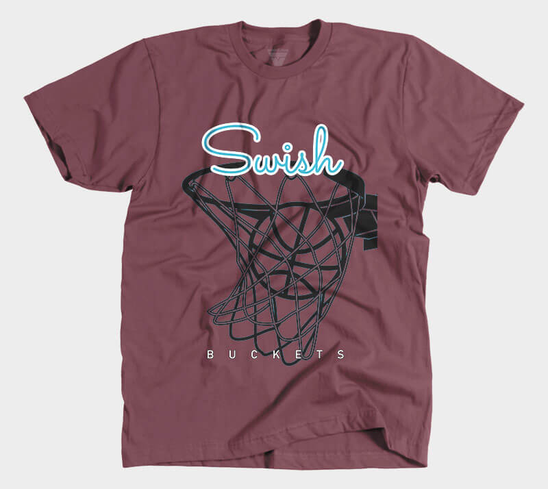 Swish - Maroon Tee.