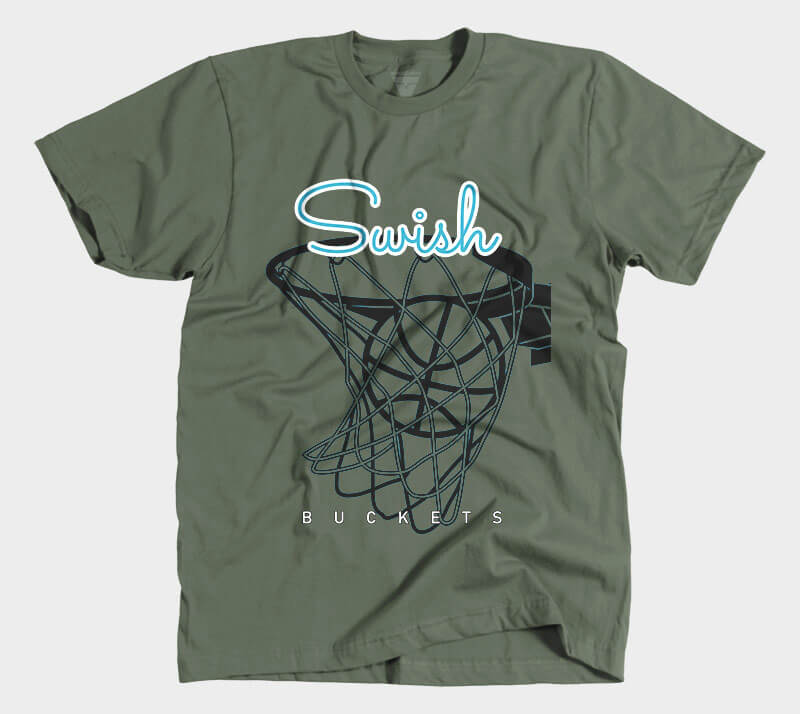 Swish - Military Green Tee.