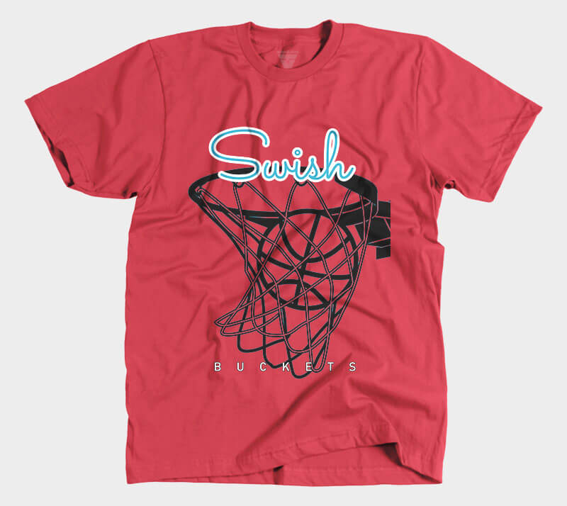 Swish - Red Blue Tee.