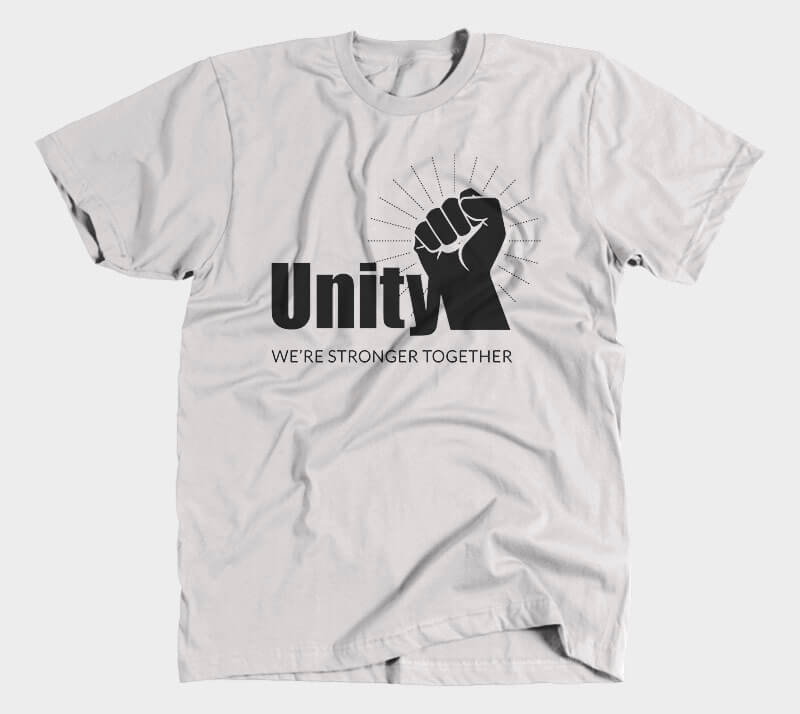 Unity We're Stronger Together - Heather Grey Tee.
