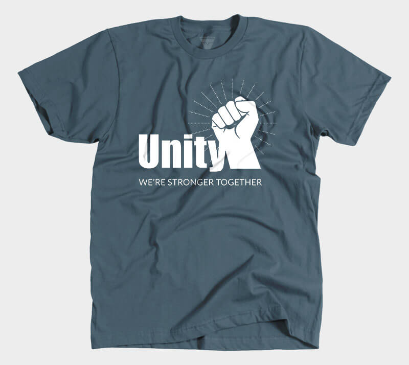 Unity We're Stronger Together - Indigo Tee.
