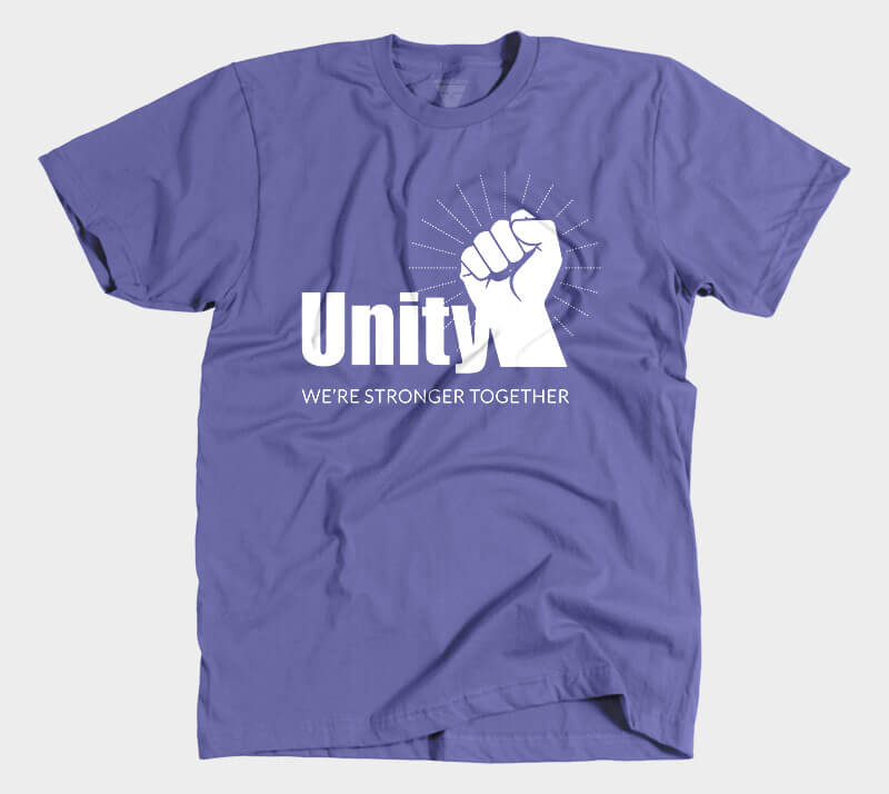 Unity We're Stronger Together - Purple Tee.
