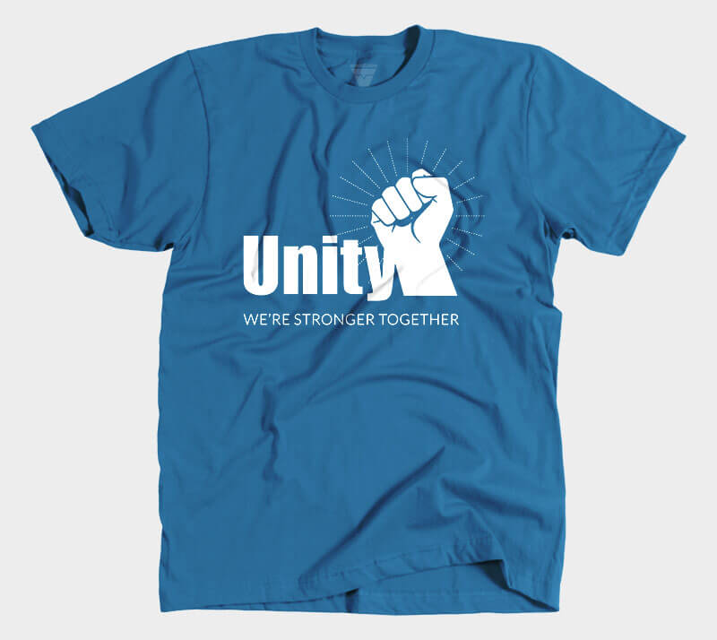 Unity We're Stronger Together - Royal Blue Tee.