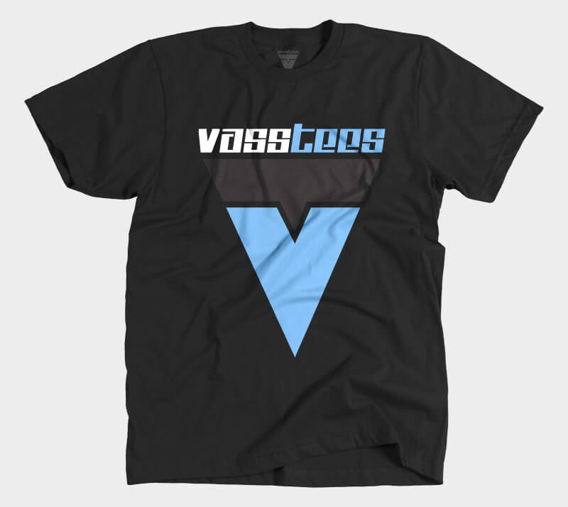 VassTees v1 - Black tee.
