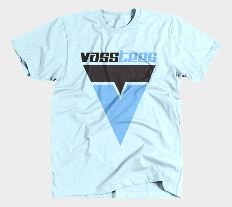 VassTees v1 - Light Blue Tee.