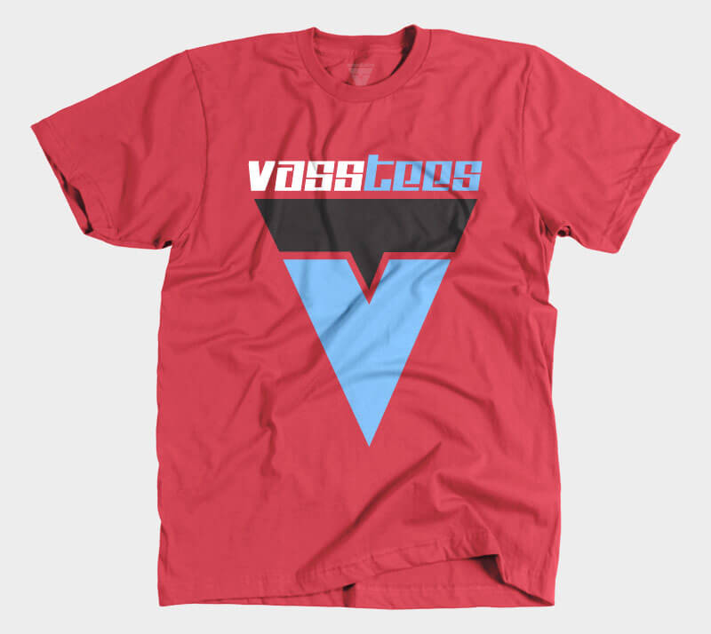 VassTees v1 - Red Blue Tee.