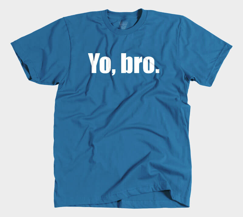 Yo Bro - Royal Blue Tee.